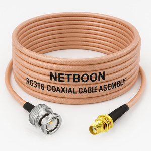 NETBOON RG316 Coaxial Cable Assembly With BNC Male to SMA Female Connector