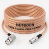 NETBOON RG316 Coaxial Cable Assembly – BNC Male Right Angle to BNC Female Connectors, Flexible RF Jumper for Signal Extension, Lab Equipment, and Compact Test Bench Routing (1) NETBOON RG316 Coaxial Cable Assembly – BNC Male Right Angle to BNC Female Connectors, Flexible RF Jumper for Signal Extension, Lab Equipment, and Compact Test Bench Routing
