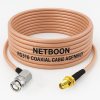 NETBOON RG316 Coaxial Cable Assembly – BNC Male Right Angle to SMA Female Connectors, Flexible RF Jumper for Signal Test Instruments, Compact Panels, and RF Board Integration