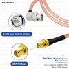 NETBOON RG316 Coaxial Cable Assembly – BNC Male Right Angle to SMA Female Connectors, Flexible RF Jumper for Signal Test Instruments, Compact Panels, and RF Board Integration