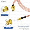 NETBOON RG316 Coaxial Cable Assembly – SMA Female to MCX Male Connectors | Flexible RF Jumper for GPS Devices, Embedded RF Boards, Wireless Modules & Signal Test Equipment