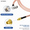 NETBOON RG316 Coaxial Cable Assembly – SMA Male Right Angle to MMCX Male Connectors | RF Jumper for Wireless Devices, Embedded Boards, Test Setups & GPS Systems