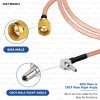NETBOON RG316 Coaxial Cable Assembly – SMA Male to CRC9 Male Right Angle Connectors | Flexible RF Jumper for Dongles, Wireless Modems, 3G/4G LTE Routers & Embedded RF Devices