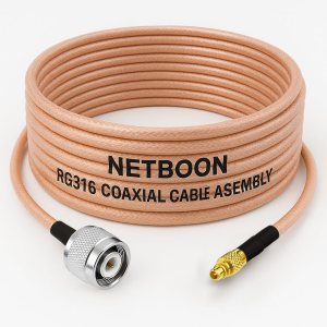 RG316 Coaxial Cable Assembly – TNC Male to MMCX Male Connectors, Flexible RF Jumper