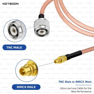 RG316 Coaxial Cable Assembly – TNC Male to MMCX Male Connectors, Flexible RF Jumper