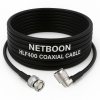 NETBOON HLF400 Coaxial Cable Assembly | BNC Male to N Male Right Angle Connector | 50 Ohm Low Loss RF Cable | Dual Shielded | Outdoor Rated