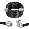 NETBOON HLF400 Coaxial Cable Assembly N Female to N Male Right Angle Connector 50 Ohm Low Loss RF Coax Cable LMR400 Equivalent UV Resistant Ideal for Tight-Space RF Setups (1) NETBOON HLF400 Coaxial Cable Assembly N Female to N Male Right Angle Connector | 50 Ohm Low Loss RF Coax Cable | LMR400 Equivalent | UV Resistant | Ideal for Tight-Space RF Setups