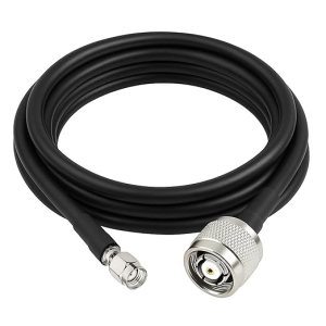 NETBOON HLF400 Coaxial Cable Assembly RP-SMA Male to RP-TNC Male Connector | 50 Ohm Low Loss RF Cable | LMR400 Equivalent | UV Resistant | Shielded for Indoor/Outdoor Use
