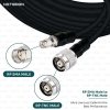 NETBOON HLF400 Coaxial Cable Assembly RP-SMA Male to RP-TNC Male Connector | 50 Ohm Low Loss RF Cable | LMR400 Equivalent | UV Resistant | Shielded for Indoor/Outdoor Use