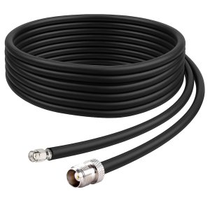 NETBOON HLF400 Coaxial Cable Assembly | RP-SMA Male to TNC Female Connector | 50 Ohm Low Loss Coax | LMR400 Equivalent | UV Resistant | Dual Shielded | Outdoor & Lab Use