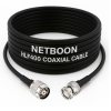 NETBOON HLF400 Coaxial Cable Assembly RP-TNC Male to BNC Male Connector | 50 Ohm Low Loss RF Cable | 6GHz Support | Double Shielded | Rugged Outdoor & Indoor Use