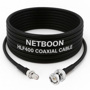 NETBOON HLF400 Coaxial Cable Assembly | SMA Female to BNC Male Connector | 50 Ohm Low Loss | Outdoor Shielded RF Cable | Custom Lengths Available