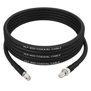 HLF400 coaxial cable RP SMA male to SMA female, low loss 50 ohm extension cable, NETBOON LMR400 equivalent coax, SMA female compatible RF jumper cable, outdoor rated RP SMA to SMA cable, shielded cable for LTE GSM GPS Wi-Fi devices, coaxial cable with weatherproof PE jacket, RF signal transmission wire for antenna modem, coax for ham radio and IoT projects, high-frequency SMA extension lead for routers repeaters