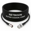 NETBOON HLF400 Coaxial Cable Assembly | TNC Female to BNC Male Connector | 50 Ohm RF Low Loss | Shielded Outdoor | Made in India