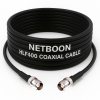NETBOON HLF400 Coaxial Cable Assembly | TNC Female to TNC Female Connector | 50 Ohm Low Loss RF Jumper Cable | Outdoor-Rated, Shielded, Made in India