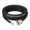 NETBOON HLF400 Coaxial Cable Assembly UHF Male (PL-259) to RP-SMA Male Connector | 50 Ohm Low Loss RF Coax Cable | Shielded & UV Resistant | Ideal for RF Devices