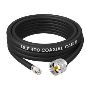NETBOON HLF400 Coaxial Cable Assembly UHF Male (PL-259) to RP-SMA Male Connector | 50 Ohm Low Loss RF Coax Cable | Shielded & UV Resistant | Ideal for RF Devices
