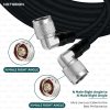 NETBOON HLF400 Coaxial Cable Assembly with N Male Right Angle to N Male Right Angle Connector | 50 Ohm Low Loss RF Coax Cable | Dual Shielded | Outdoor Rated