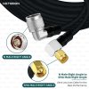 NETBOON HLF400 Coaxial Cable Assembly with N Male Right Angle to SMA Male Right Angle Connector, 50 Ohm Low-Loss RF Jumper for Test Labs, RF Panels, and Communication Systems