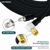 HLF400 Coaxial Cable with RP SMA Male to SMA Male Right Angle Connector | Low Loss RF Jumper for Wireless Devices
