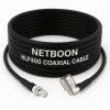 NETBOON HLF400 Coaxial Cable Assembly with SMA Female to N Male Right Angle Connector | 50 Ohm Low Loss Shielded RF Cable | Outdoor Rated | Custom Lengths Available