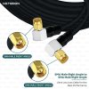 NETBOON HLF400 Coaxial Cable Assembly with SMA Male Right Angle to SMA Male Right Angle Connector, 50 Ohm Low-Loss RF Jumper for Test, RF Panels, and Compact Installations