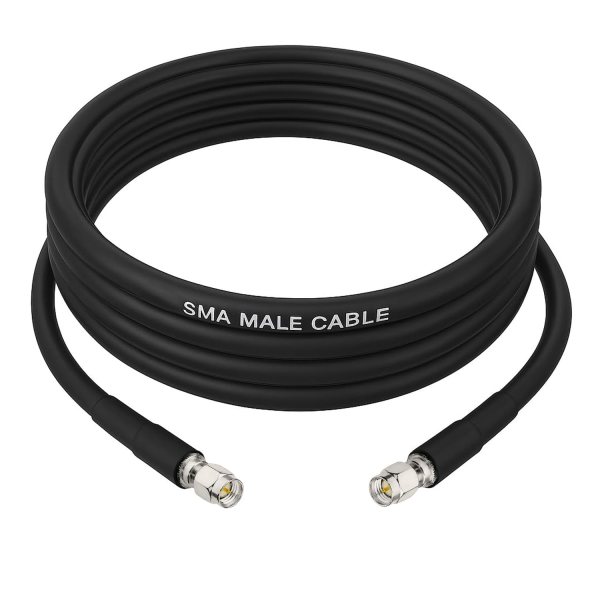 NETBOON HLF400 Coaxial Cable Assembly with SMA Male to SMA Male Connector Low Loss 50 Ohm RF Cable Outdoor Rated Double Shielded (1)
