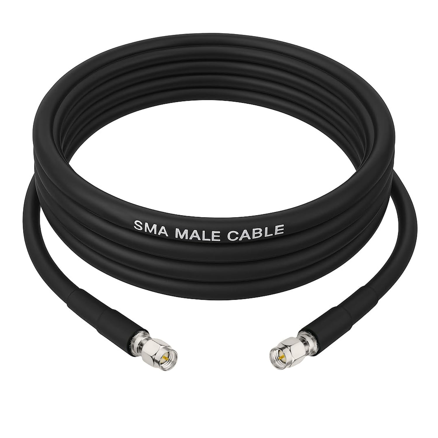 NETBOON HLF400 Coaxial Cable Assembly with SMA Male to SMA Male Connector Low Loss 50 Ohm RF Cable Outdoor Rated Double Shielded (1)