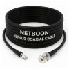 NETBOON HLF400 Coaxial Cable Assembly with SMA Male to UHF Female Connector | 50 Ohm Low Loss RF Coaxial Jumper | Outdoor Rated Double Shielded Heavy Duty