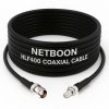 NETBOON HLF400 Coaxial Cable Assembly with TNC Female to SMA Female Connector | 50 Ohm Low Loss RF Coax Jumper | Shielded Cable for High-Frequency Application
