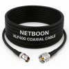 NETBOON HLF400 Coaxial Cable Assembly with TNC Female to UHF Male Connector | Low Loss 50 Ohm RF Jumper | Outdoor Rated Shielded Cable for High-Frequency Devices