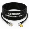 NETBOON HLF400 Coaxial Cable Assembly with UHF Female to SMA Male Right Angle Connector 50 Ohm Low Loss Coax Cable Dual Shielded Outdoor Rated LMR400 Equivalent (1) NETBOON HLF400 Coaxial Cable Assembly with UHF Female to SMA Male Right Angle Connector | 50 Ohm Low Loss Coax Cable | Dual Shielded | Outdoor Rated | LMR400 Equivalent