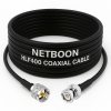 NETBOON HLF400 Coaxial Cable Assembly with UHF Male to BNC Male Connector | 50 Ohm Low Loss RF Coax Cable | Dual Shielded | Outdoor Rated | Custom Lengths Available