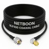 NETBOON HLF400 Coaxial Cable Assembly with UHF Male to SMA Male Right Angle Connector 50 Ohm Low Loss RF Cable Outdoor Rated Dual Shielded Custom Length Available (1) NETBOON HLF400 Coaxial Cable Assembly with UHF Male to SMA Male Right Angle Connector | 50 Ohm Low Loss RF Cable | Outdoor Rated | Dual Shielded | Custom Length Available