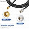 NETBOON RG58 Coaxial Cable Assemble with RP SMA Male to N Female Connectors for Antenna, RF Communication Devices, Wireless System Interface, Signal Testing Applications (2) NETBOON RG58 Coaxial Cable Assemble with RP SMA Male to N Female Connectors for Antenna, RF Communication Devices, Wireless System Interface, Signal Testing Applications
