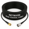 NETBOON RG58 Coaxial Cable Assemble with RP SMA Male to RP TNC Male Connectors for RF Signal Transfer, Communication Equipment, Wireless Networking Systems (1) NETBOON RG58 Coaxial Cable Assemble with RP SMA Male to RP TNC Male Connectors for RF Signal Transfer, Communication Equipment, Wireless Networking Systems
