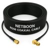 NETBOON RG58 Coaxial Cable Assemble with RP SMA Male to SMA Male Right Angle Connectors for Wireless Communication, RF Devices, Network Testing