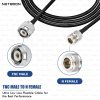RG58 Coaxial Cable with TNC Male to N Female Connector | 50 Ohm Low Loss RF Cable for Antenna, WiFi, LTE, Wireless Networking