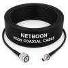 NETBOON RG58 Coaxial Cable Assemble with TNC Male to TNC Female Bulkhead Connectors for Wireless Networking and RF Signal Transmission (1) NETBOON RG58 Coaxial Cable Assemble with TNC Male to TNC Female Bulkhead Connectors for Wireless Networking and RF Signal Transmission