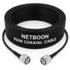 NETBOON RG58 Coaxial Cable Assemble with TNC Male to TNC Male Connectors for Communication Equipment, RF Devices, Network System Integration