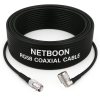 NETBOON RG58 Coaxial Cable Assembly with BNC Female to N Male Right Angle Connectors | 50 Ohm Low-Loss RF Jumper for CCTV, Broadcast & Test Systems