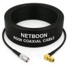 NETBOON RG58 Coaxial Cable Assembly with BNC Female to SMA Male Right Angle Connectors 50 Ohm Low-Loss RF Jumper for CCTV, Lab Testing & Communication Panels (1) NETBOON RG58 Coaxial Cable Assembly with BNC Female to SMA Male Right Angle Connectors | 50 Ohm Low-Loss RF Jumper for CCTV, Lab Testing & Communication Panels