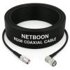 NETBOON RG58 Coaxial Cable Assembly with BNC Female to TNC Male Right Angle Connectors | 50 Ohm Low-Loss RF Jumper for CCTV, Test & Communication Systems