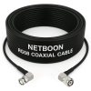 NETBOON RG58 Coaxial Cable Assembly with BNC Male Right Angle to TNC Male Right Angle Connectors | Flexible 50 Ohm RF Jumper for Lab, Test & Communication Setups