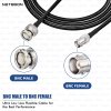 NETBOON RG58 Coaxial Cable Assembly with BNC Male to BNC Female Connectors | 50 Ohm Low-Loss RF Jumper for CCTV, Broadcast & Test Equipment