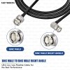 NETBOON RG58 Coaxial Cable Assembly with BNC Male to BNC Male Right Angle Connectors 50 Ohm Low-Loss RF Jumper for CCTV, Broadcast, Antennas & Test Equipment (2) RG58 Coaxial Cable Assembly with BNC Male to BNC Male Right Angle Connector