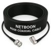 NETBOON RG58 Coaxial Cable Assembly with BNC Male to N Male Right Angle Connectors | 50 Ohm Low-Loss RF Jumper for CCTV, Test Equipment & Communication Systems