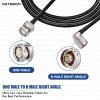 NETBOON RG58 Coaxial Cable Assembly with BNC Male to N Male Right Angle Connectors | 50 Ohm Low-Loss RF Jumper for CCTV, Test Equipment & Communication Systems