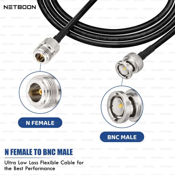 RG58 Coaxial Cable Assembly with N Female to BNC Male Connector