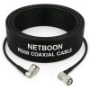 NETBOON RG58 Coaxial Cable Assembly with N Male Right Angle to TNC Male Right Angle Connectors | 50 Ohm Low Loss RF Jumper for Test, CCTV & Communication Systems